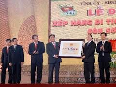 មណ្ឌលកេរ៌្តដំណែល Con Son-Kiep Bac ទទួលប័ណ្ណមណ្ឌលកេរ៌្តដំណែលជាតិពិសេស